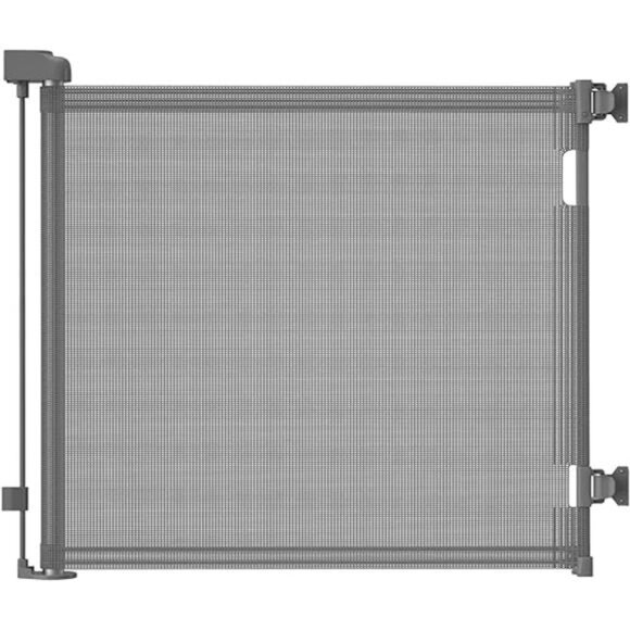 Retractable Baby Gate,Mesh Baby Gate or Mesh Dog Gate,33" Tall,Extends up to 55" - Picture 7 of 7